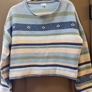 Blue Rain Pastel Striped Sweater